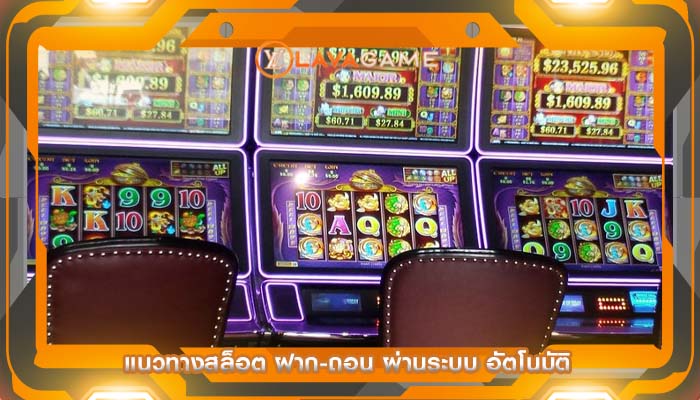 แนวทางสล็อต ฝาก-ถอน ผ่านระบบ อัตโนมัติ